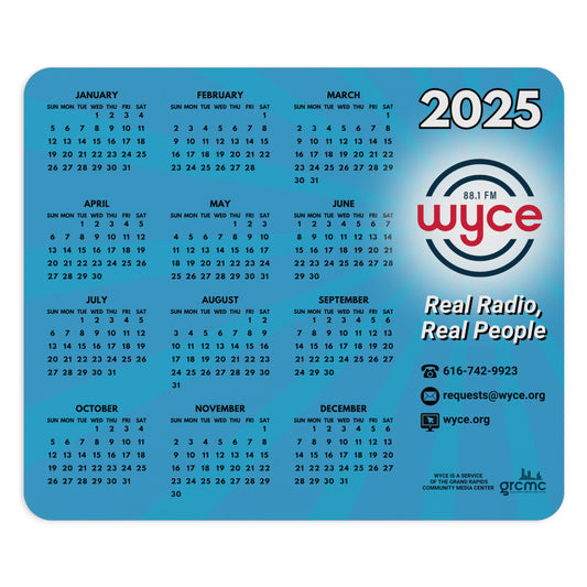 WYCE 2025 Calendar Mouse Pad