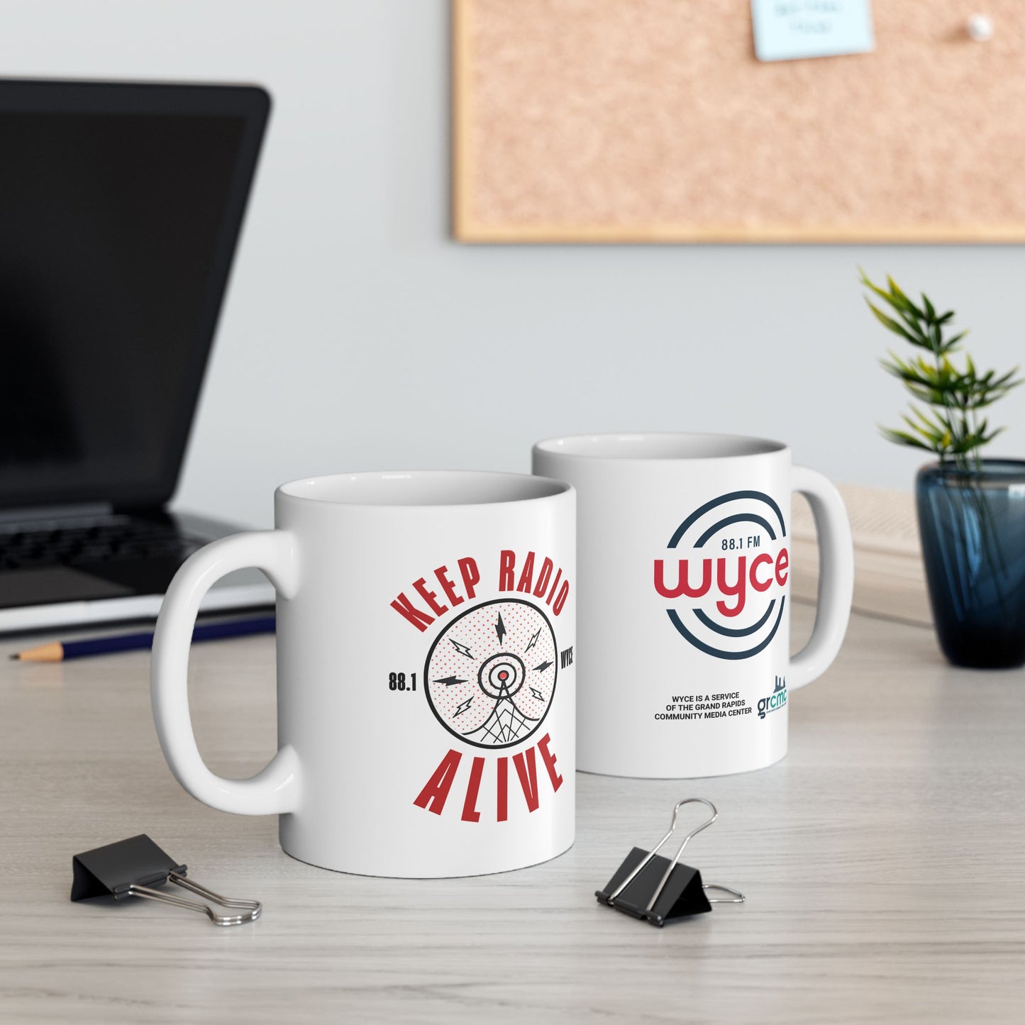 WYCE Vintage 'Keep Radio Alive' Mug