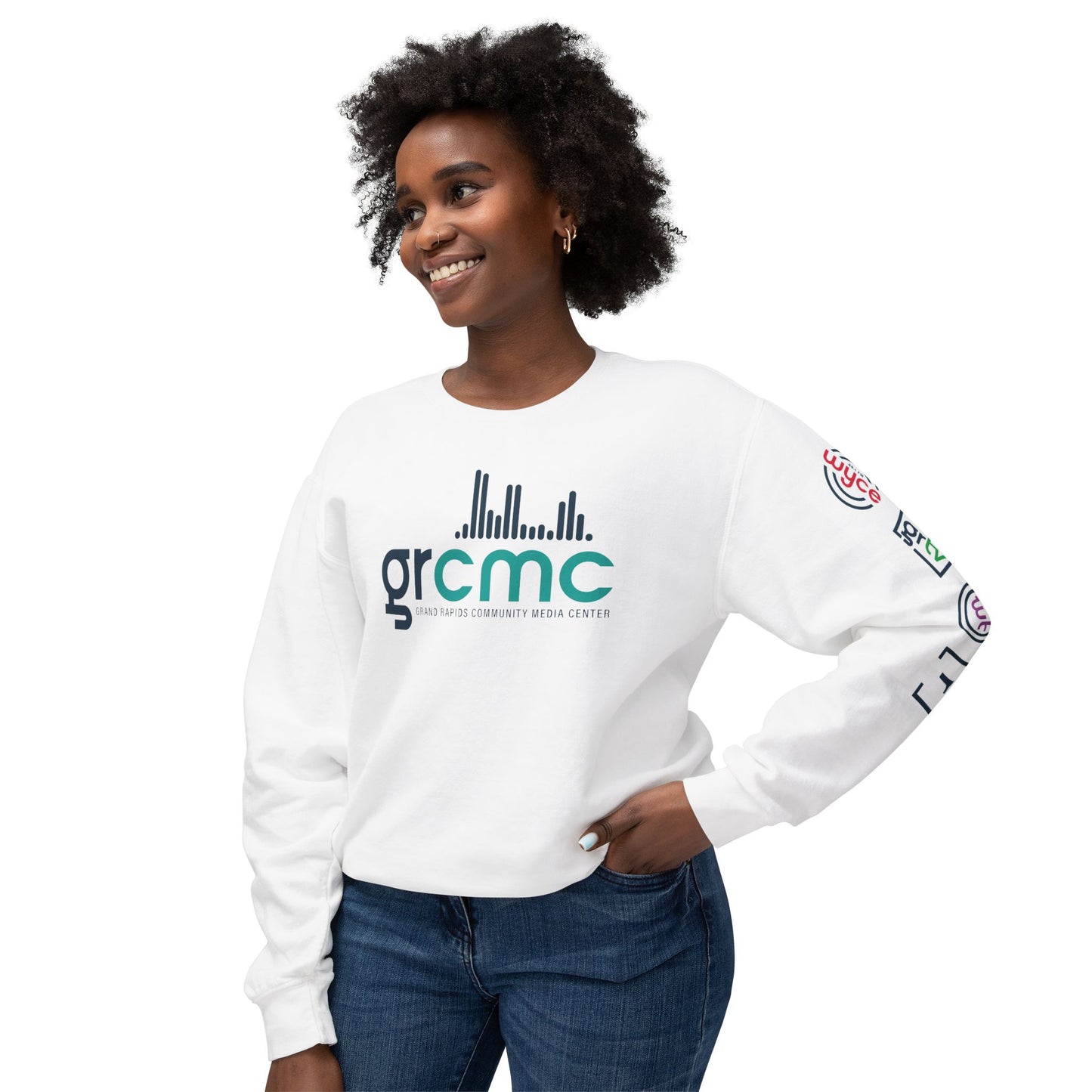 Unisex Lightweight Crewneck Sweatshirt - GRCMC Logo Design, Casual Comfort for Everyday Wear