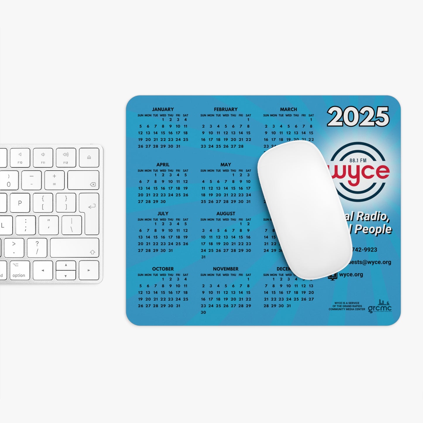 WYCE 2025 Calendar Mouse Pad