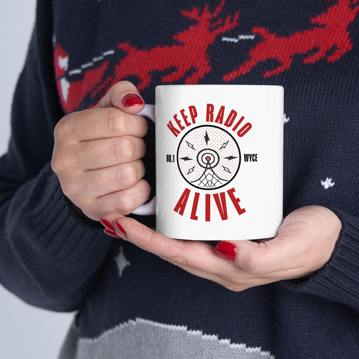 WYCE Vintage 'Keep Radio Alive' Mug