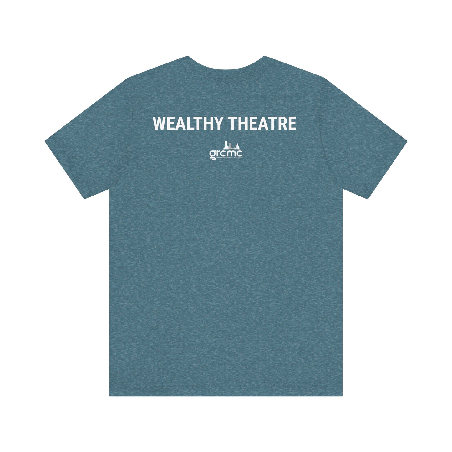 Wealthy Theatre Unisex Jersey Short Sleeve T-Shirt (Larger Logo)