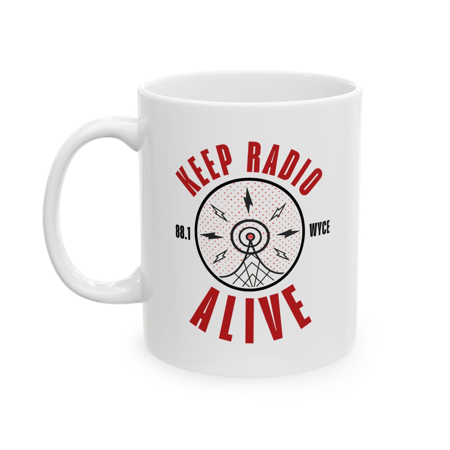 WYCE Vintage 'Keep Radio Alive' Mug